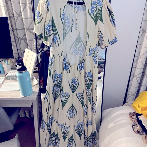 Zara Floral Backless Maxi Dress | SZ XL - Picture 2 of 2